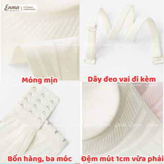 Áo lót nữ không dây ENMA nâng vòng 1 ôm quả chống trượt không tụt, dây đeo tháo rời BRA06