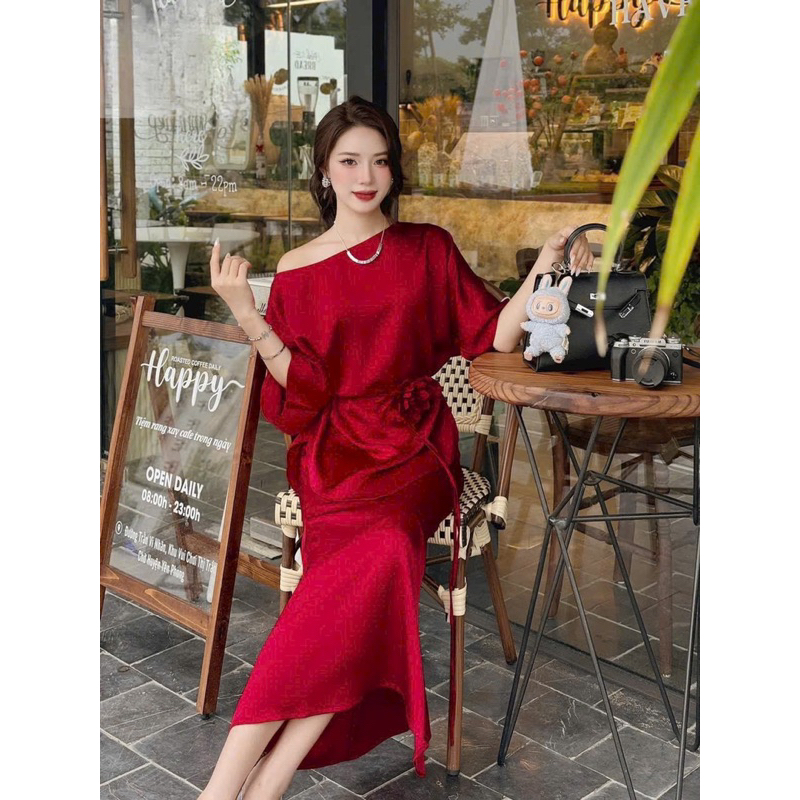 Set đầm váy siêu sang lụa hàn châu đuôi cá cao cấp- Pusu house