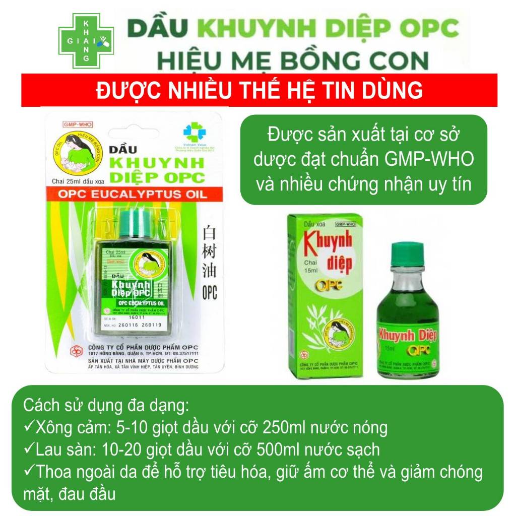 Dầu khuynh diệp OPC hiệu mẹ bồng con, bảo bối nên có trong mỗi nhà, thương hiệu quốc dân được nhiều thế hệ tin dùng