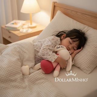 Thỏ Bông Thêu Tên Theo Yêu Cầu Cho Bé - Gấu Bông Size 50cm Đáng Yêu Dollarminho