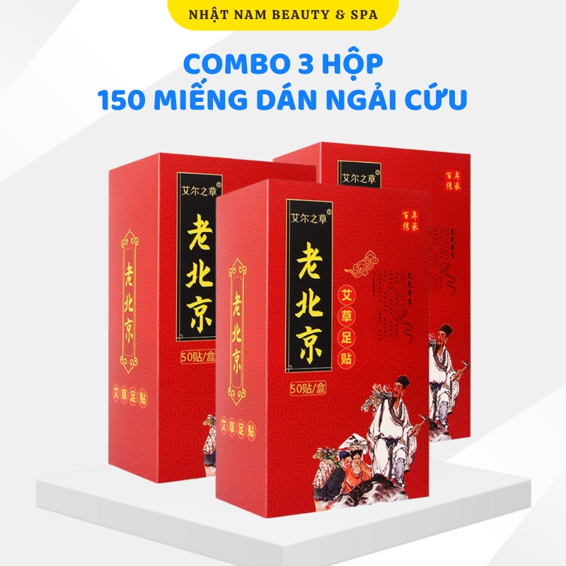 Combo 3 Hộp Dán Chân Ngải Cứu Lão Bắc Kinh Giúp Ngủ Ngon, Cải