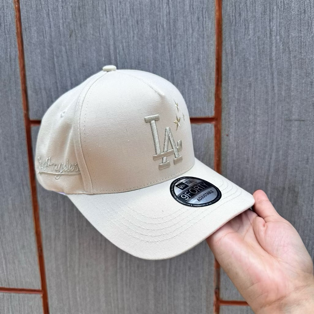 Mũ kết kaki thêu A sao - Nón bóng chày phối màu from unisex thời trang dễ phối đồ hàng ngày