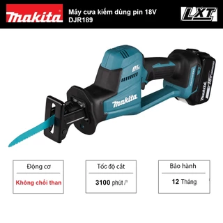Máy cưa kiếm dùng pin 18V Makita DJR189 - Không chổi than | Makita Việt Nam