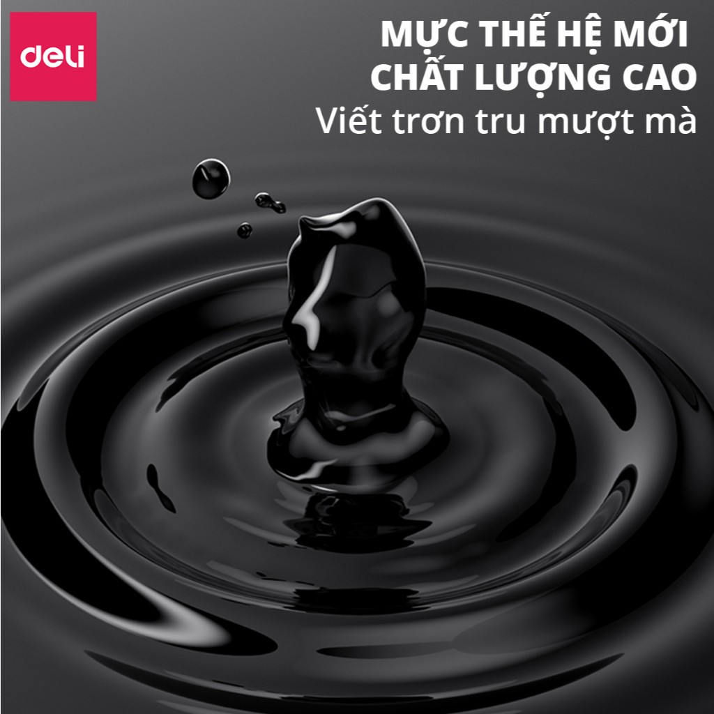 Deli – Bút Gel Bấm 0.5mm, Mực Nhanh Khô, Viết Êm – Ngòi ST