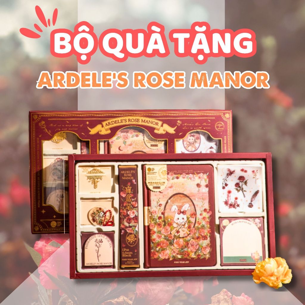 Bộ quà tặng ARDELE'S ROSE MANOR – Hộp quà cao cấp sang trọng, set văn ...