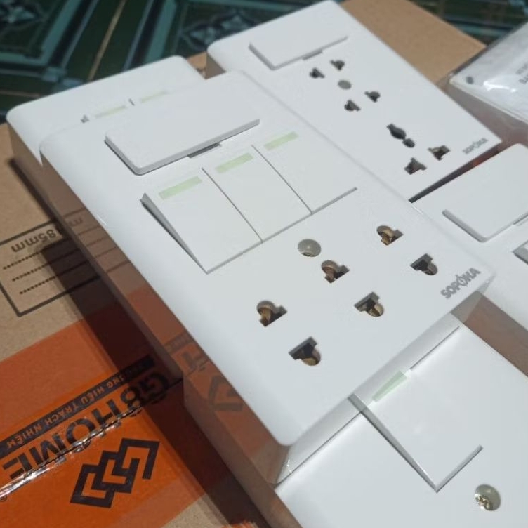 Bảng điện (Taplo) giả âm SOPOKA 1, 2, 3, 4 công tắc