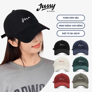 Mũ Lưỡi Trai Sâu Lòng Size To 65cm Jussy Official Nón Kết Form Rộng Thêu Chữ ME Vải Cotton Thoáng Khí Phụ Kiện Nam Nữ