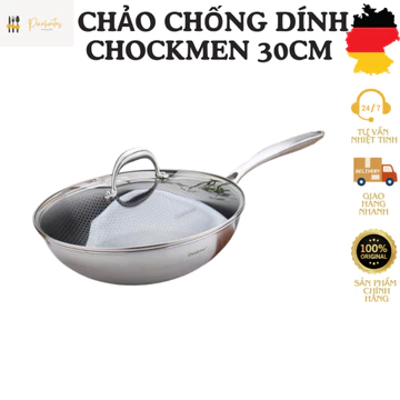 Chảo chống dính CHOCKMEN, chảo 30cm chống dính, chảo inox to, chảo từ 30cm, chảo xào to, chảo từ