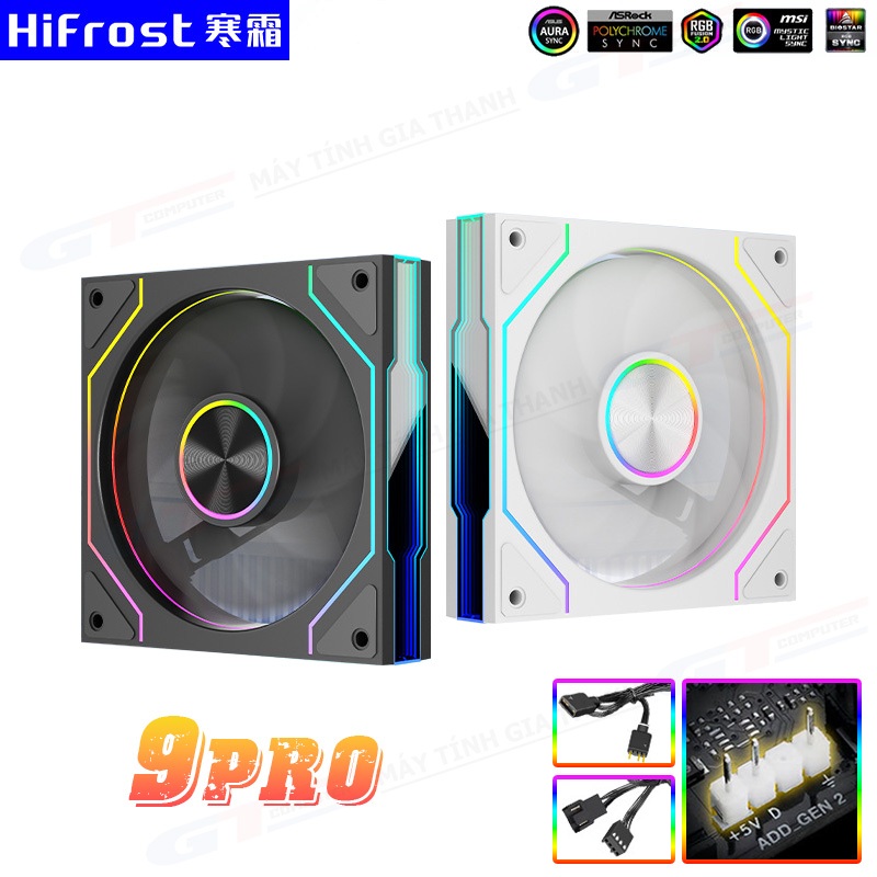 Quạt Tản Nhiệt, Fan Case 12cm Vô Cực 9Pro LED ARGB (4Pin PWM) & Bộ HUB Điều Khiển | BigBuy360 - bigbuy360.vn