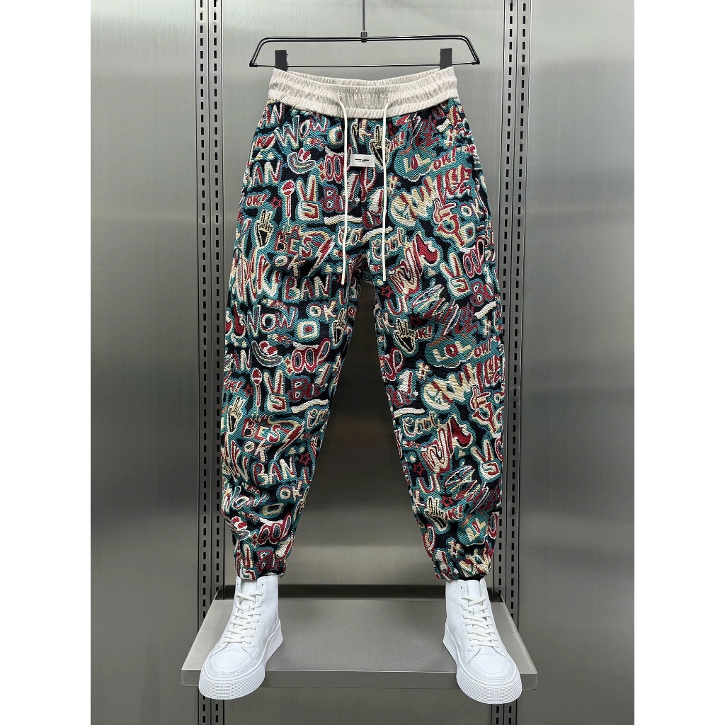 Quần Jogger Nam Hoạ Tiết Graffiti Cá Tính- Chất Cotton Dệt Cao Cấp