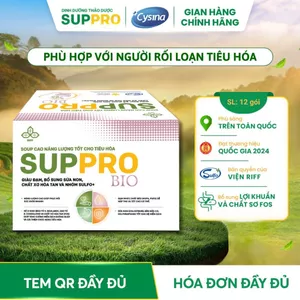 Súp cao năng lượng SUPPRO BIO dành cho người gặp vấn đề về tiêu hóa