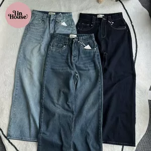 Quần Jeans Suông Nữ Ống 26CM Dáng Dài 95-103cm Túi Kiểu Form Đẹp, Tôn Dáng, Dễ Phối Đồ