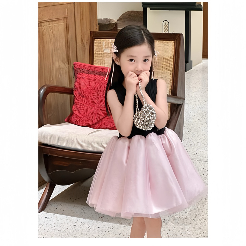 [THIẾT KẾ] Váy nhiều tầng màu hồng xinh xắn cho bé gái 8-18kg