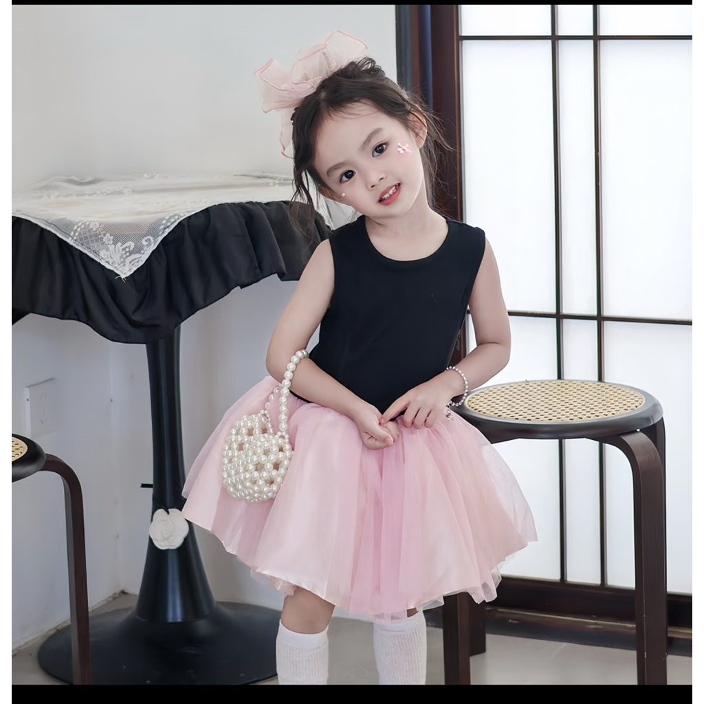 [THIẾT KẾ] Váy nhiều tầng màu hồng xinh xắn cho bé gái 8-18kg