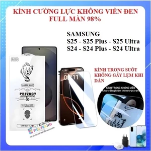 Kính cường lực mỏng 0.18mm, Không viền, Trong suốt cho Samsung S25 S25 Plus S25 Ultra S25 Edge S24 S24 Plus S24 Ultra