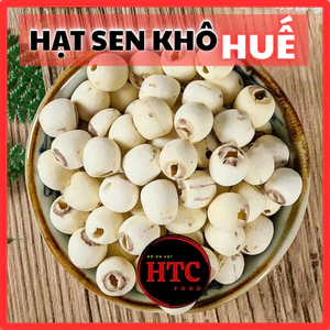 Hạt sen Huế sấy khô sạch nguyên chất 100%, hạt dinh dưỡng dùng nấu chè, nấu cháo, hầm gà, HTC Food