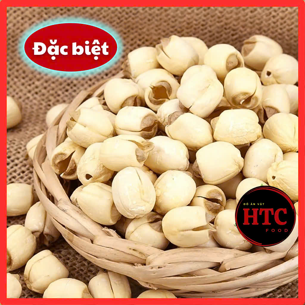 Hạt sen Huế sấy khô sạch nguyên chất 100%, hạt dinh dưỡng dùng nấu chè, nấu cháo, hầm gà, HTC Food
