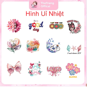 Hình in pet ủi nhiệt-Hình hoa ủi áo tại nhà bằng bàn ủi-miếng vá áo-trang trí áo quần tại nhà bằng là bàn ủi