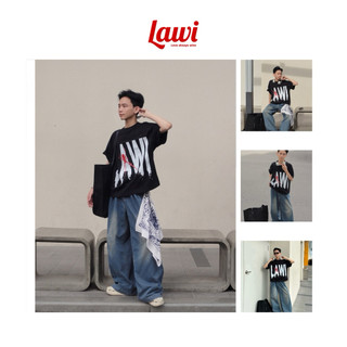 Áo Thun Big Boxy Local Brand Lawi Cotton Cổ Tròn Form Rộng Unisex Nam Nữ "Cực Ngầu" Oversize