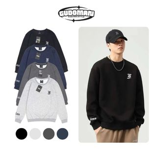Áo Sweater Unisex Nỉ 2 Da Form Rộng Basic Thêu Chữ Tay Áo, Phong Cách Streetwear S02