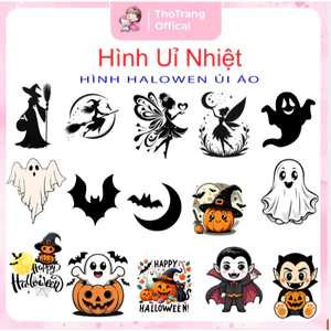 Hình in ép nhiệt-Hình HALOWEN ủi áo cho bé tại nhà bằng bàn ủi