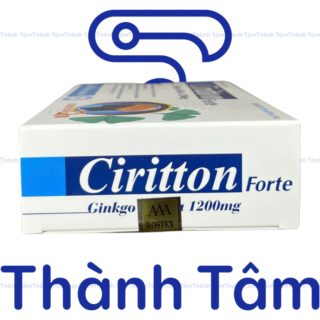 Viên uống CIRITTON FORTE 30V bổ sung Ginkgo 1200mg định tâm dưỡng não, tăng cường tuần hoàn máu não