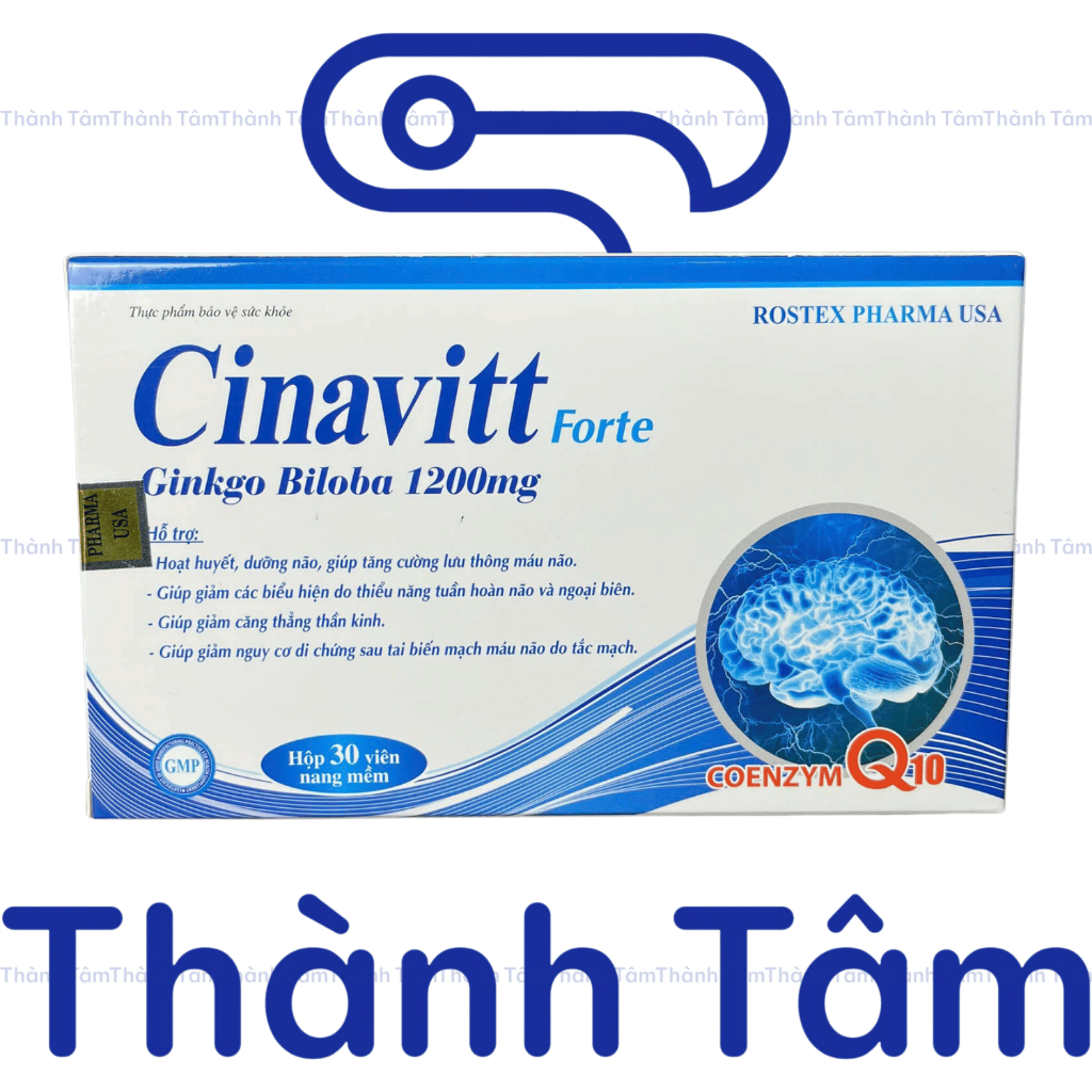Hoạt huyết dưỡng não Ginkgo Biloba Extract 1200mg - Hộp 30 viên (Cinavitt)