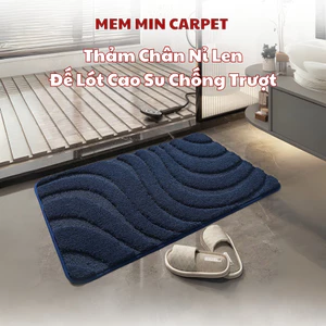 Thảm Lau Chân Nhà Tắm Phòng Khách Nhà Bếp Siêu Thấm Nước Chất Liệu Nỉ Len Mịn Chống Trơn Trượt - MemminCarpet - TH62