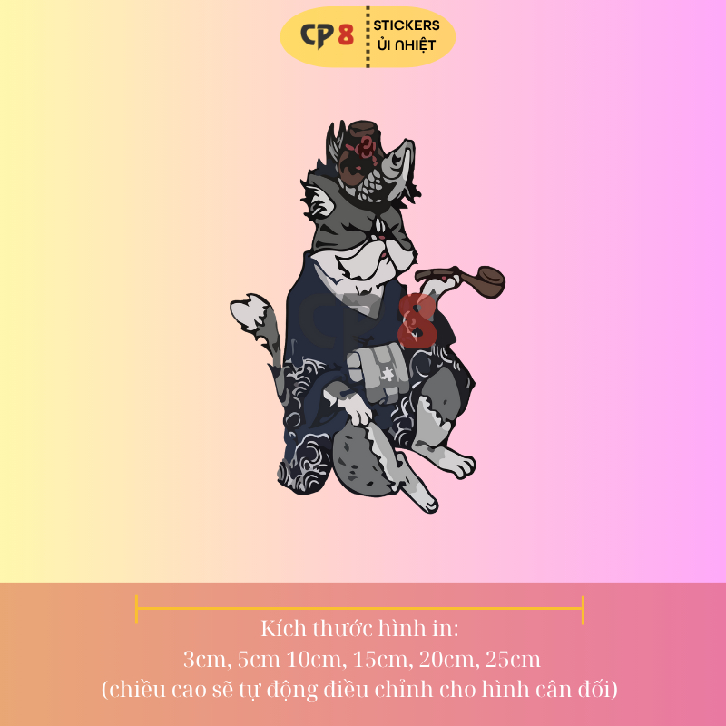 Bộ Hình In, Ủi Nhiệt Sticker Mèo Ngộ Nghĩnh 01 - CP8 PET Sticker