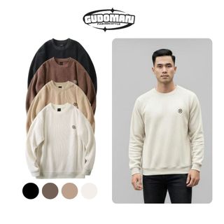 Áo Sweater nỉ nhung form rộng nam nữ in chữ H G22