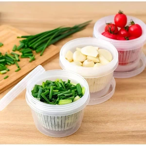 Hộp Đựng Hành Tỏi Tách Nước Để Tủ Lạnh-Hộp Nhựa Có Lỗ Thoát Nước Và Nắp Kín Tiện Lợi