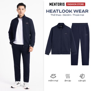 Bộ Đồ Nỉ Nam Cao Cấp MENTORIS, Cổ Đứng, Chất Vải Mềm, Ấm Áp, Không Bai, Không Xù MBN2504