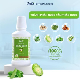 Nước Tắm Thảo Dược theCi, Thảo Dược Thiên Nhiên, Giúp Làm Sạch Da, Làm Dịu Và Ngăn Ngừa Rôm Sảy An Toàn Cho Bé 0M 200ML