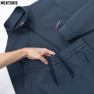 Bộ Đồ Nỉ Nam Cao Cấp MENTORIS, Cổ Đứng, Chất Vải Mềm, Ấm Áp, Không Bai, Không Xù MBN2504