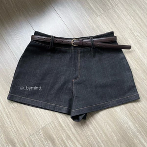 TINI JEAN | Quần short cạp trễ chất jean phong cách năng động mùa hè | Bymintt