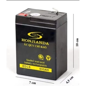 BÌNH 6V 5AH CHÍNH HÃNG HONJINANDA THAY THẾ CHO THIẾT BI TÍCH ĐIỆN