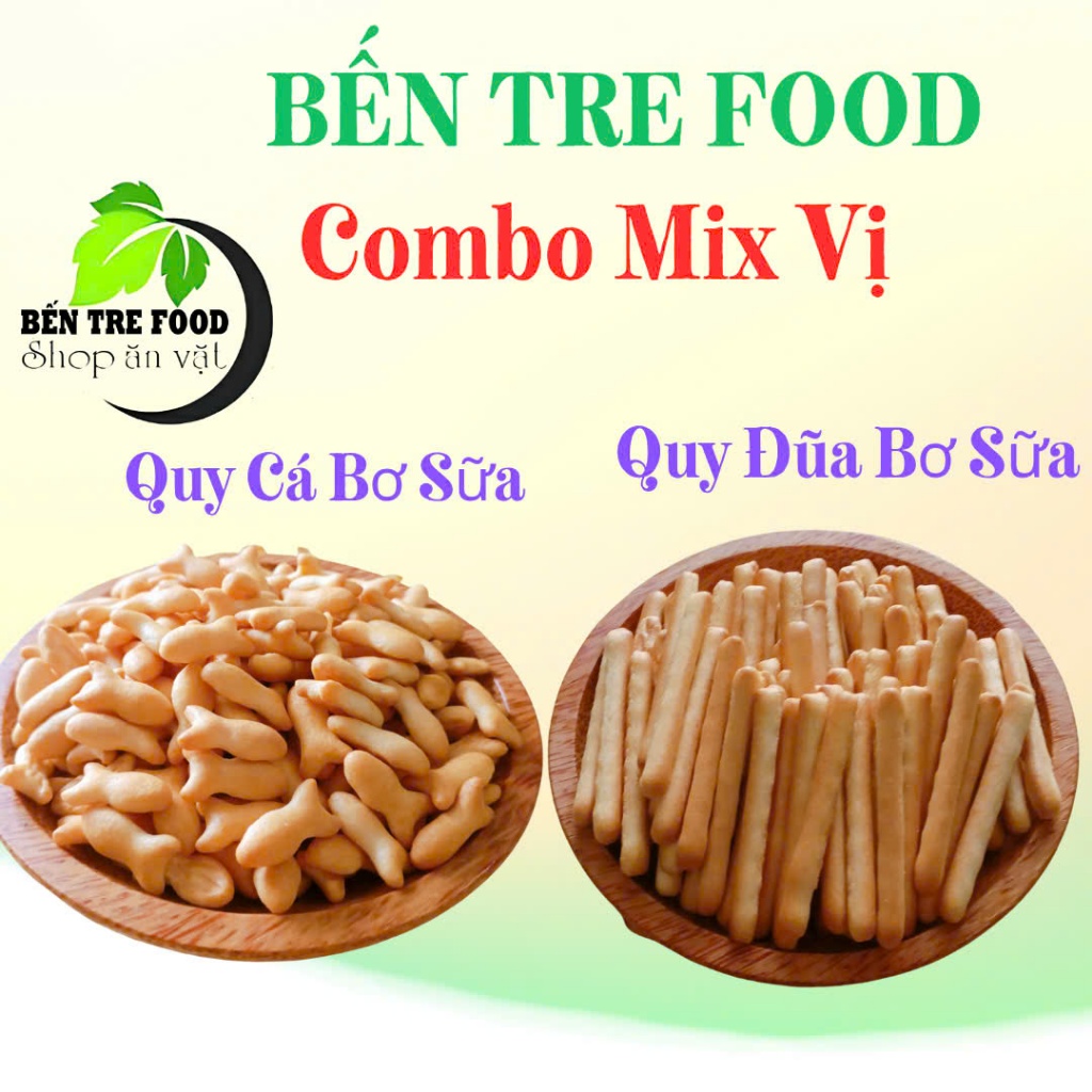 Bánh Mix Vị Quy Đữa Bơ Sữa và Quy Cá Bơ Sữa giòn tan- hương vị tuổi thơ