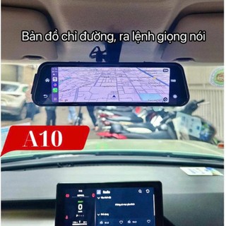 Camera hành trình ô tô A10 Bản đồ dẫn đường Kết nối Apple Carplay/Android Auto Ghi hình 4K Quay đêm sắc nét BH 12 tháng