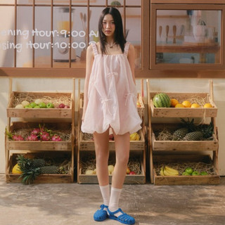 Đầm bí OLV 2 dây dáng suông kiểu đi chơi Laina Dress nhiều màu pastel