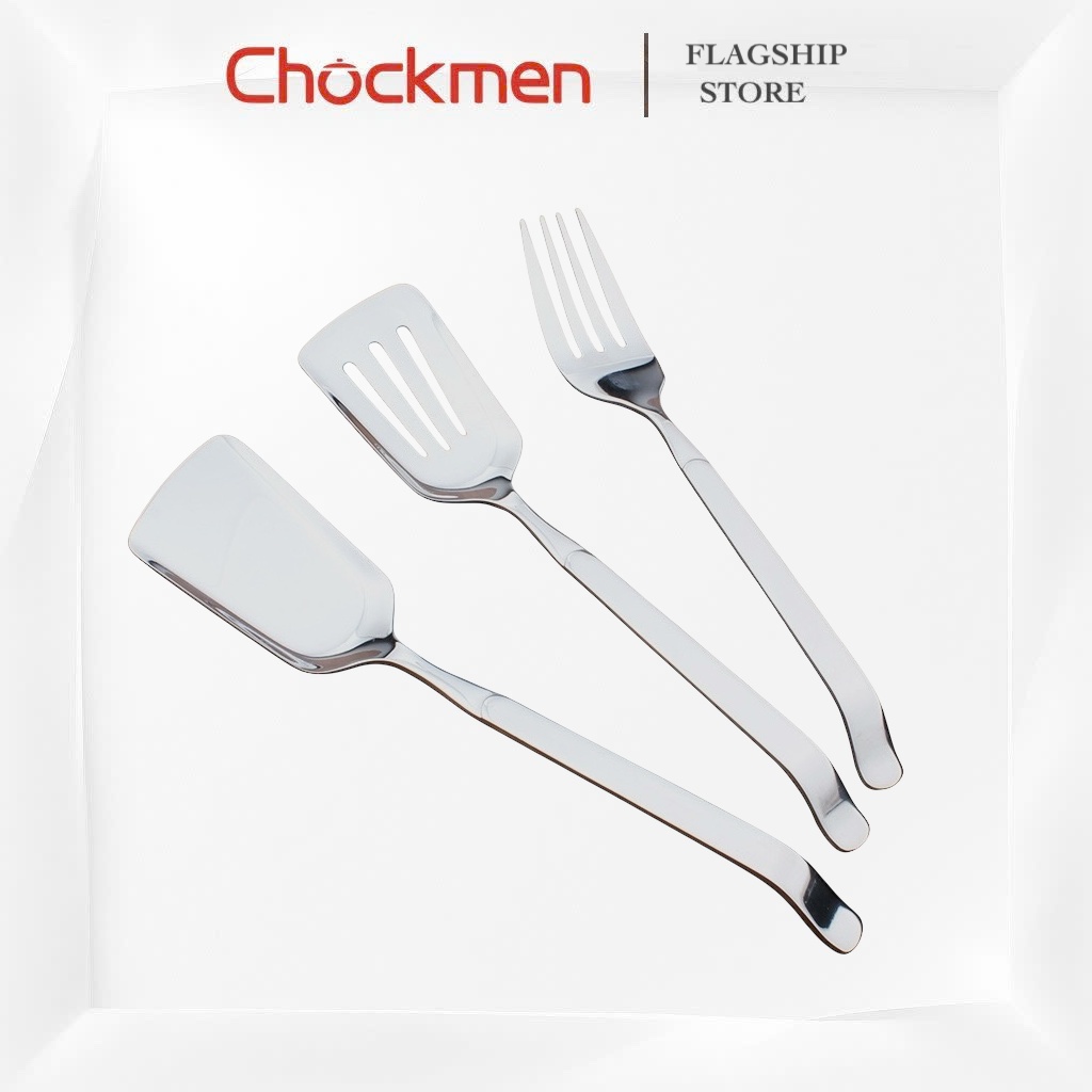 Xẻng Lật KINSGEM by Chockmen Inox 18/10 Xẻng Muôi Muỗng Lật Cá Trứng Rán Thịt Đa Năng Nhà Bếp