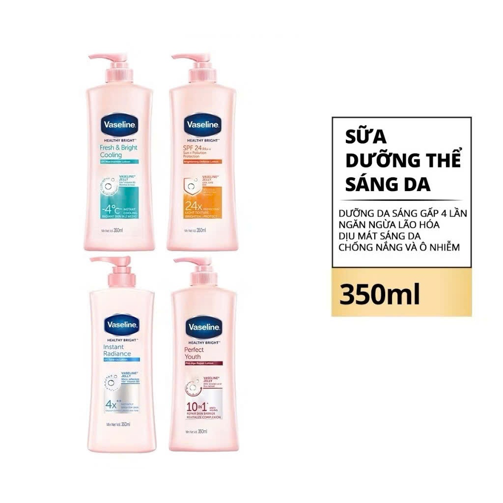Sữa dưỡng thể da sáng tức thì Vaseline 350ml/chai