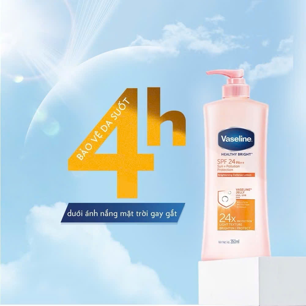 Sữa dưỡng thể da sáng tức thì Vaseline 350ml/chai