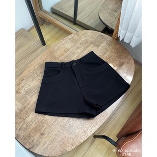 Quần Short Nữ Dạ Ép Cạp Cao Có Đỉa Thắt Lưng 247store Quần Đùi Cạp Khuy Có Túi May Nổi Size S M L