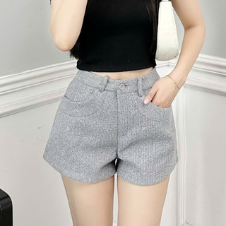 Quần Short Nữ Dạ Ép Cạp Cao Có Đỉa Thắt Lưng 247store Quần Đùi Cạp Khuy Có Túi May Nổi Size S M L