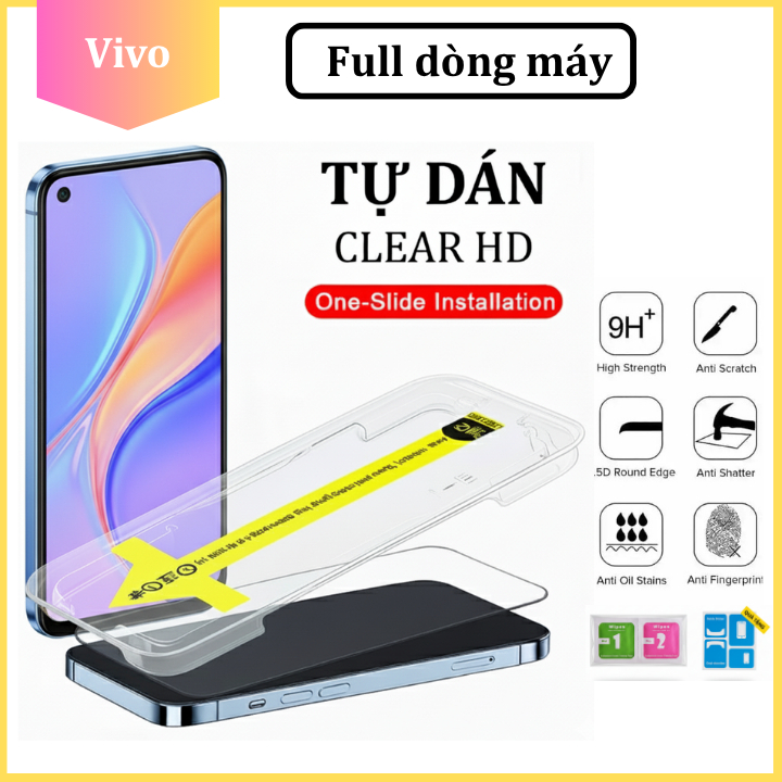 Cường Lực Khung Tự Dán ViVo V30 V40 V50 V60 lite Y29 Y28 Y19 Y19s Y18 Y03 Y39 Y21 Y21s Y20 Y20s Y15s Y21s Y17s Y22s Y36