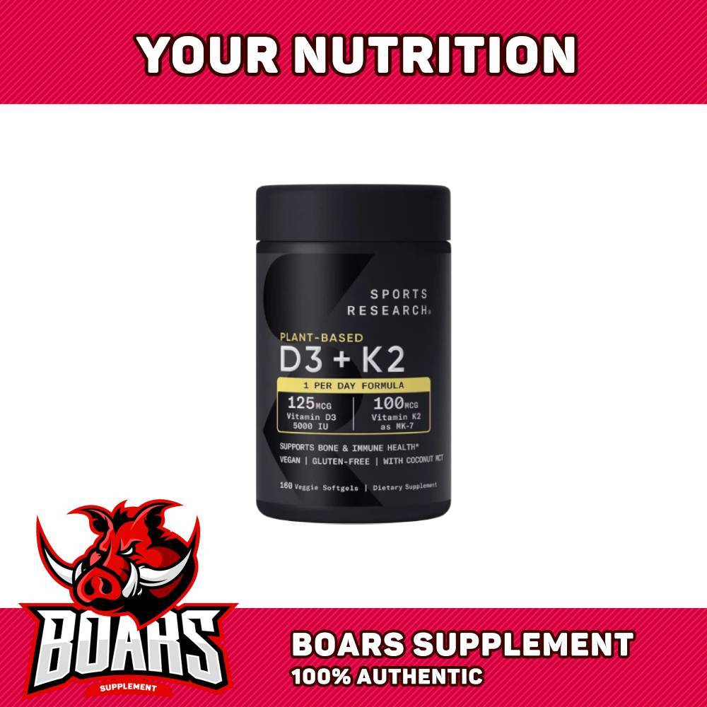 Sports Research Vitamin D3+K2 - Thực Phẩm Bổ Sung Hằng Ngày