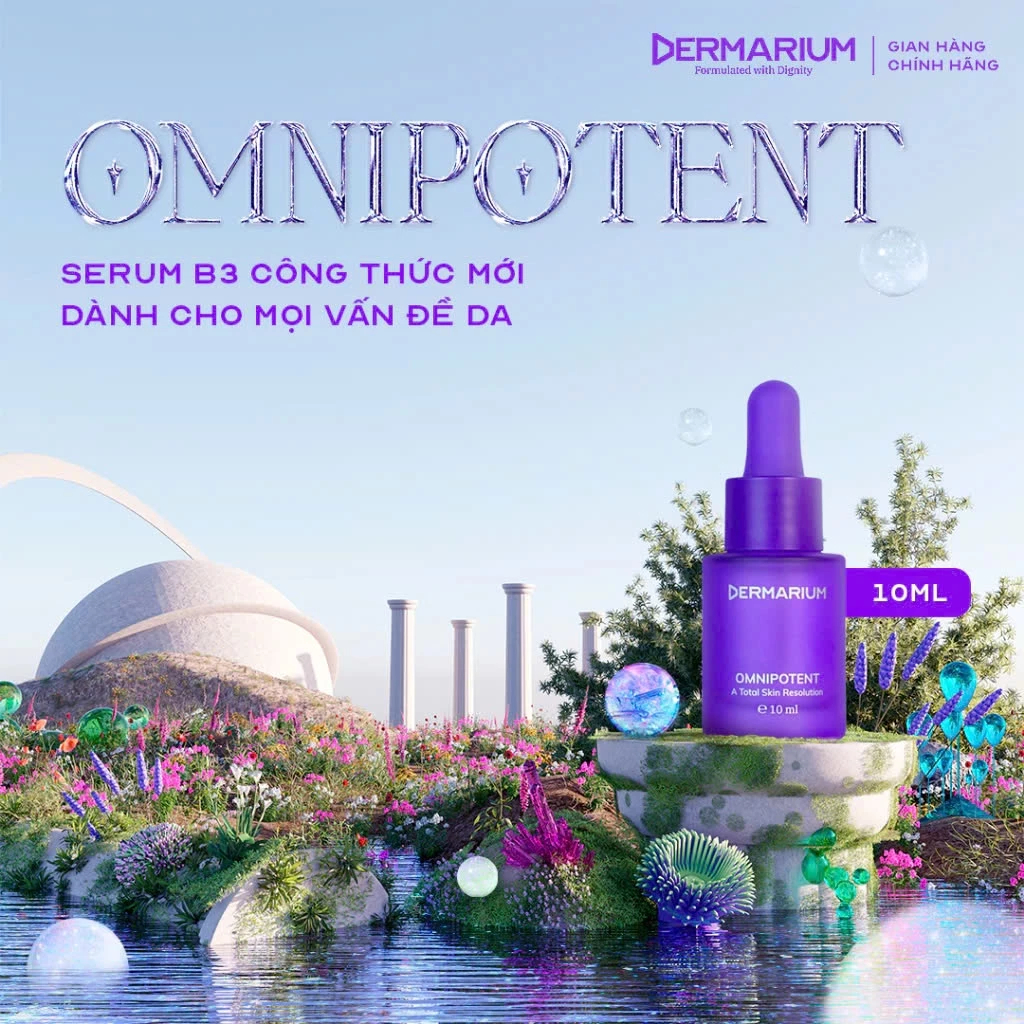 Serum Niacinamide Dermarium OMNIPOTENT Total Skin Resolution Hỗ Trợ Dưỡng Sáng, Mờ Thâm, Kiểm Soát Dầu 10ml/30ml
