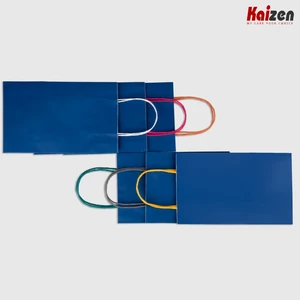 Túi Kraft màu xanh dương Set 50c nhiều size