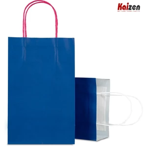 Set 50 Túi giấy màu Kraft xanh dương, sẵn hàng, nhiều size