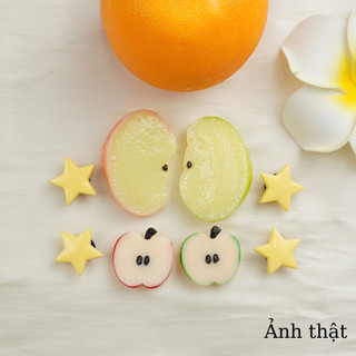 Bộ 8 Sticker, Charm 3D chủ đề Táo lát nhựa cứng gắn Dép Sục, Cá Sấu Mita JB-396
